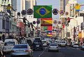 Rua de Durban, na África do Sul, durante a copa do mundo de futebol de 2010