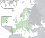 ヨーロッパにおけるジブラルタルの地図