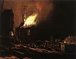 L'explosion de la poudrière de Delft par Egbert van der Poel.