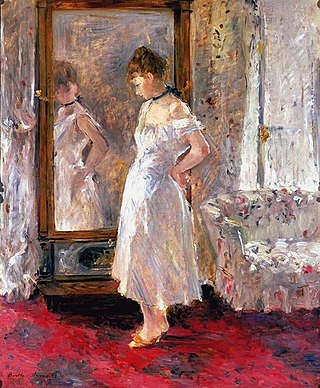 <i>The Psyche Mirror</i> Painting by Berthe Morisot