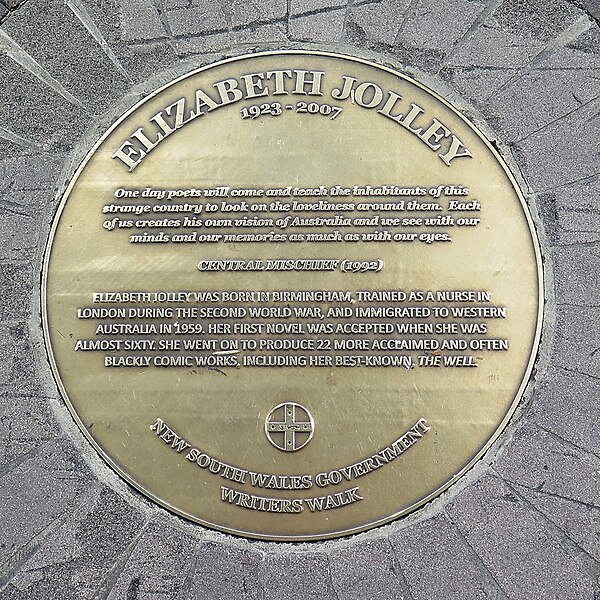 File:Elizabeth Jolley Sydney Writers Walk plaque.jpg