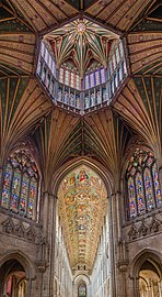 The nave ceiling and lantern