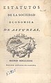 Estatuto Sociedad Económica d'amigos del País d'Asturies.