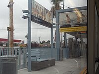 The eastbound platform at Expo/Western station
