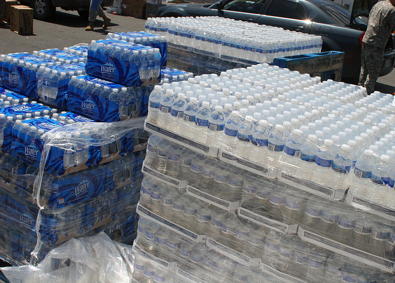 File:FEMA - 37502 - Pallets of water ready for delivery in Texas.jpg