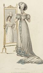 Court dress and train, English, 1822