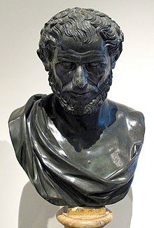 Προτομή του φιλόσοφου Δημόκριτου. Εθνικό Αρχαιολογικό Μουσείο Νάπολης, 5602.
