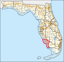 Description de l'image Florida's 19th congressional district (since 2023).svg.
