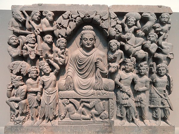 Enlightenment of Buddha, Kushan dynasty, late 2nd to early 3rd century CE, Gandhara