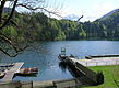 Freibergsee, im Hintergrund die Heini-Klopfer-Skiflugschanze