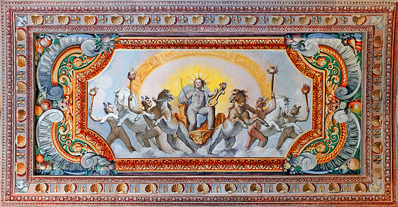 Fresco of hall of Apollo in Villa d'Este (Tivoli)