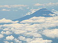 Image of Mount Fuji taken from an airplane.