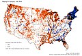 Namensbestandteile „lake“ (orange) oder „pond“ (blau) bei Seen (feature class „lake“)