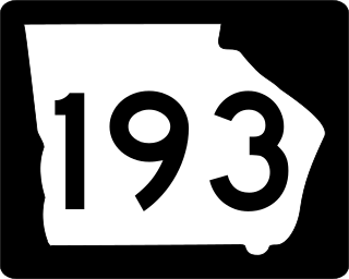 <span class="mw-page-title-main">Georgia State Route 193</span> State highway in Georgia, United States