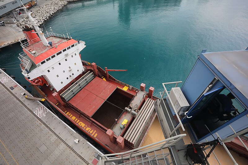 File:Grain shipments at KSK terminal 1.jpg