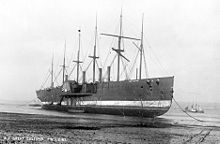 SS Great Eastern beached to be broken up. Great Eastern SLV AllanGreen.jpg