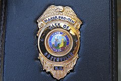 Police Badge, Greenville, North Carolina, presented to the Mayor, William J. Hadden