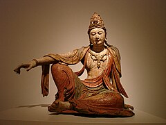 Image 12Seated Bodhisattva Guanyin, wood and pigment, 11th century, Northern Song dynasty. (from Sculpture)