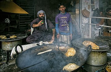 Puri Frying in Pakistan