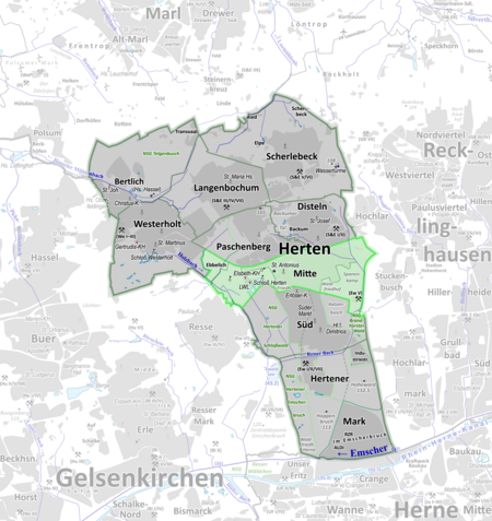 Herten Mitte Gliederung Uebersicht