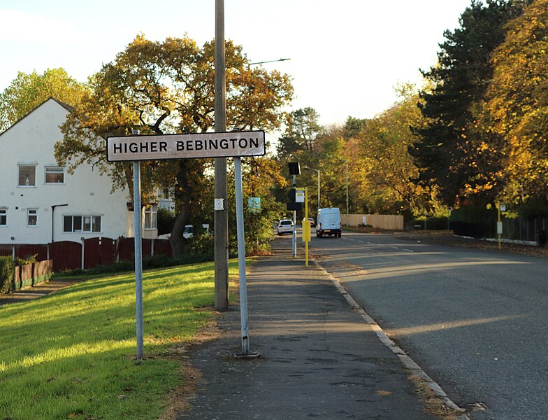 File:Higher Bebington sign, Mount Road.jpg