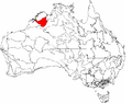 IBRA regions with Central Kimberley region in red
