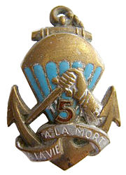 Illustrasjonsbilde av avsnitt 5. Colonial Infantry Parachute Battalion