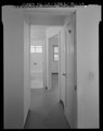 Interior view of 2-story unit located second from east end of Building No. 25, view from front bedroom looking toward bathroom, back bedroom at right rear. Looking north - Easter HABS CA-2783-R-14.tif