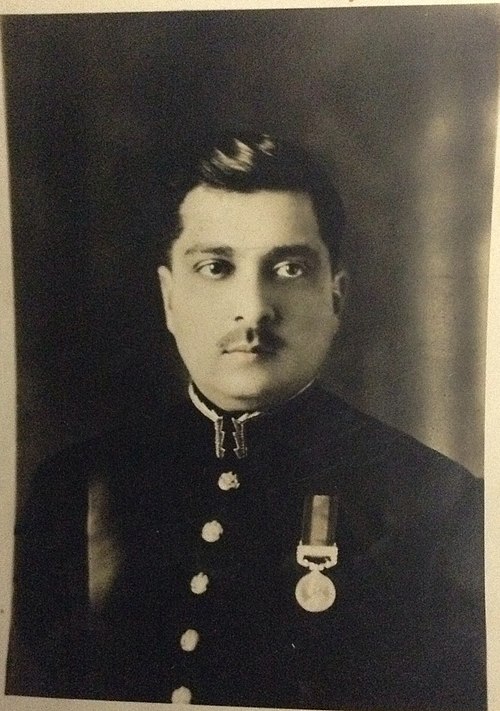 Iskander Mirza as 2nd-Lt in the British Indian Army, ca.1920.
