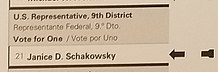 Schakowsky was unopposed in the Democratic primary. Jan Schakowsy unopposed blank Illinois primary ballot 20180310 232121.jpg