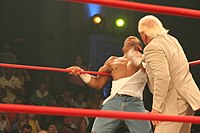 Ric Flair und Jay Lethal bei einem TV-Taping für TNA Impact! vom 17. Juli 2010