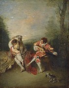Miratio. Pictura Antonii Watteau.