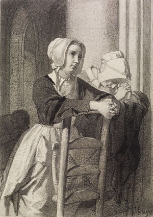 Jean-Baptiste Jules Trayer - Woman Praying in Church - Walters 371366.jpg