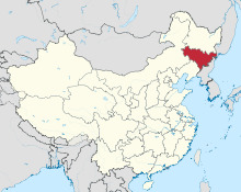 Ligging van Jilin in die Volksrepubliek China