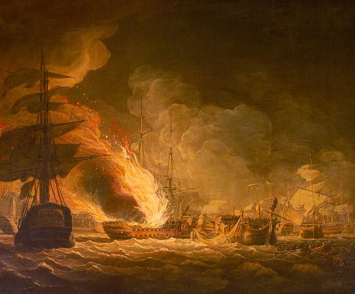 File:John Thomas Serres (1759-1825) - The Battle of the Nile, 1 August 1798 - 485091 - National Trust.jpg