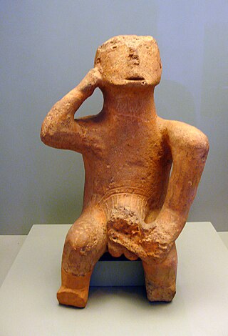 <i>Karditsa Thinker</i> Neolithic clay figurine