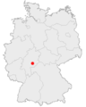 Location of Vogelsberg in Germany