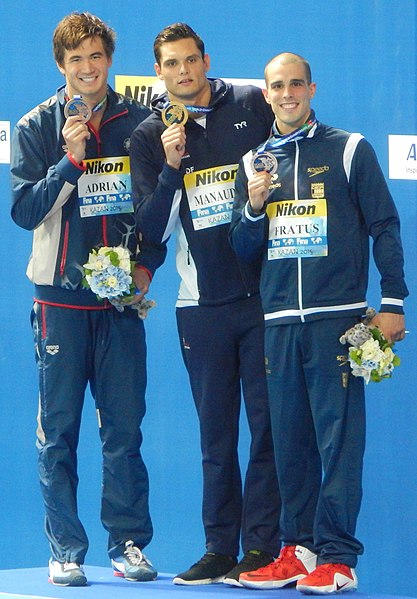 Ficheiro:Kazan 2015 - Victory Ceremony 50m freestyle M.JPG