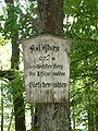 Altes Namensschild auf dem Kesselberg (Juli 2005)