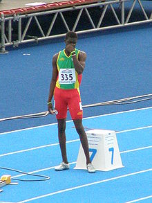 Kirani James of Grenada won 400 m gold after his silver in 2008. Kirani James.JPG