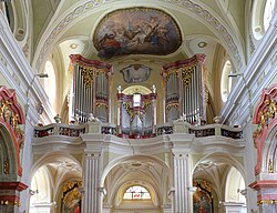 Krems - Pfarrkirche St. Veit, Orgelempore.jpg