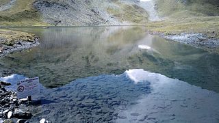 Lac des Autannes lake in Canton of Valais, Switzerland
