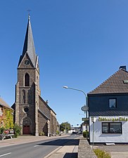 Lammersdorf, katholieke kerk in straatzicht