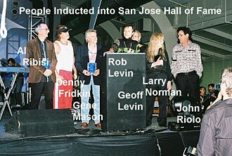 People! at installation into San Jose Rocks! Hall of Fame in 2007 Larry3.JPG