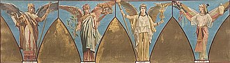 La Grèce, Rome, l’Égypte et l’Assyrie (1887-1888), esquisse préparatoire pour le plafond de l’escalier Daru du Louvre, collection particulière.