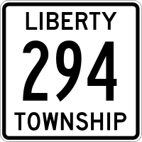 Liberty Township Route 294, Logan County, Ohio.svg