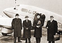 Lithuanian government delegation leaving to Moscow for negotiations, 1939