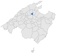 Localisation de Búger dans l'île de Majorque.