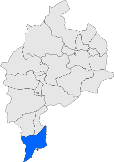 Localització de Bassella respecte de l'Alt Urgell.svg