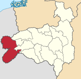 Locatie van het kanton Zapotillo